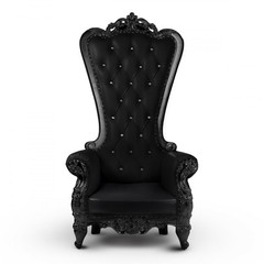 NEW Black or White 6ft King Queen Throne Chair BDSM GOTH Wedding Banquet
