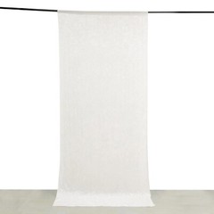 WHITE 5 ft Premium Velvet Backdrop Curtain Party Wedding Event Booth Decorations
