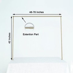 GOLD 42″ tall Adjustable OVER THE TABLE ROD STAND Metal Arch Wedding Decorations