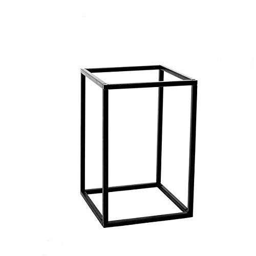 2 pcs 12-Inch Tall Black Matte Metal Geometric Rectangular Stands 12″,