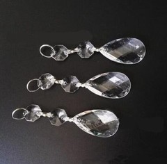30pcs Crystal Clear Acrylic Bead Garland Chandelier Hanging Home Wedding Decor