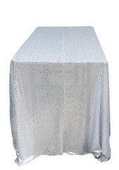 5 Sequin Tablecloths Overlays 54″x108″ Rectangular Sparkly Wedding Made in USA