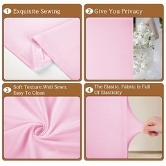 Square Arch Backdrop Covers 6.6FT x 4FT Spandex Fitted Stretchy 6.6*4FT Pink