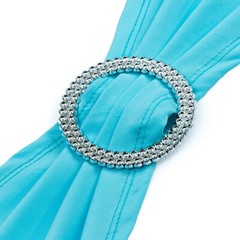 100 Spandex Stretch Chair Cover Sashes Bows Wedding Party (Aqua Blue) ~FREE SHIP