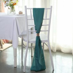 10 Peacock Teal Polyester CHAIR SASHES Ties Bows Wedding Party Ceremony