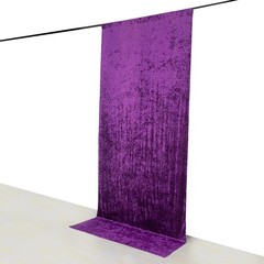 PURPLE 5 ft Premium Velvet Backdrop Curtain Party Wedding Booth Decorations