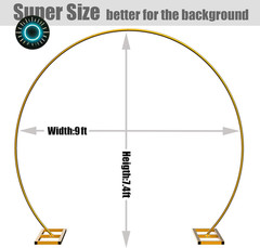 LANGXUN 9ft Large Size Metal Circle Balloon Arch Stand Decoration Indoor Out…