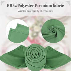 Heavy Duty Cloth Napkins – 17 x 17 Inch Solid Washable Polyester Sage Green