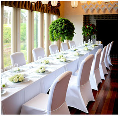 STRETCH SPANDEX FOLDING CHAIR COVERS WHITE Wedding Party DINING in 12 ct & 16 ct