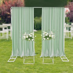 White Wedding Backdrop Stand Set – 1* Balloon Stand + 2* Flower Stands Steel