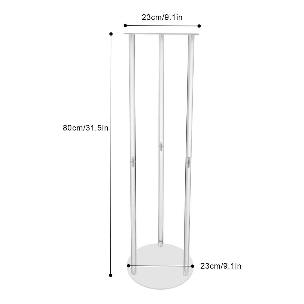 10pcs 80cm Acrylic Artificial Flower Vase Stand Wedding Centerpieces Decoration