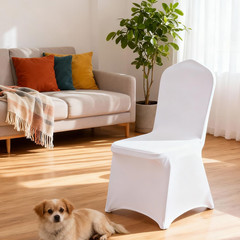 10 Black POLYESTER Folding Flat CHAIR COVERS Wedding Banquet Dinner Decorations