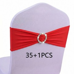36pcs Spandex Stretch Chair Sashes With Bow Knots,Suitable For Wedding Parties