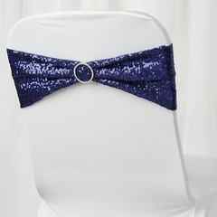 Spandex Sequined CHAIR SASHES Bows Ties Wedding Reception Decorations Dinner