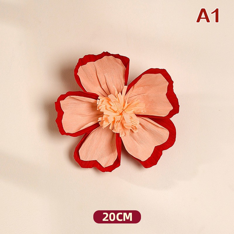 Chinese New Year Decoraiton Wrinkle Flower Wedding Room Background Wall Decor.