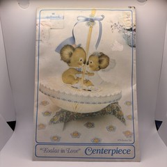 Vintage Koalas In Love Wedding Centerpiece Honeycomb Paper Cute Sweet 1984
