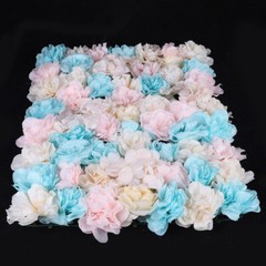 12PCS Artificial Flower Wall Panel White Hydrangea Rose Wedding Backdrop Decor