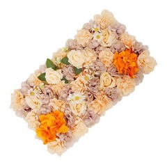 Champagne & Autumn Warm Tones Artificial Flower Panels 12Pcs Durable Fade Proof
