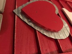 Ashland Wooden Red Shutter Home Wall Decor. NEW. I LOVE YOU Rustic