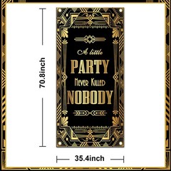 Avezano Roaring 20s Party Decorations Roaring 20s Door Cover Banner 1920s Par…