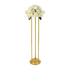 60/80/100cm Tall Column Flower Stand for Wedding 6 Pcs Gold Decorative Stand
