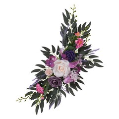 Wedding Arch Artificial Flower Panels 2-Pack Purple Pink White Green
