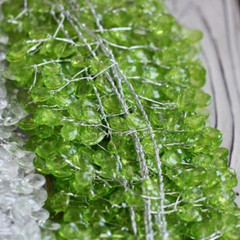 Acrylic Crystal Bead Flower Branch String Bridal Headdress Wedding Props Tiara