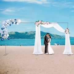 10x20ft Backdrop Stand, Wedding Party Backdrop Stand Pipe Kit Curtain Frame NEW