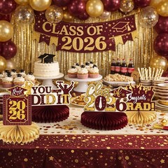 8 PCS Graduation Honeycomb Centerpieces for Graduation Party Decorations, Cla…