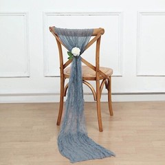 5 DUSTY BLUE Gauze Cheesecloth CHAIR SASHES Party Events Decorations Supplies