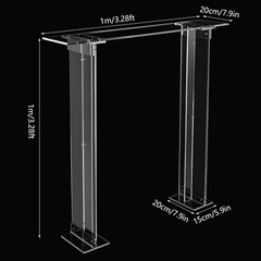 Modern Clear Acrylic Rectangular Flower Stand Wedding Centerpiece for Party