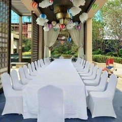 100 Flat Arched Front Covers Slip Spandex Chair Cover Wedding Party Decor Xmas