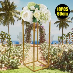 Gold Metal Flower Stand Pedestal Centrepiece Wedding Party Decor Plinths Rack