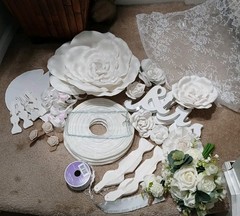 Wedding Decor , Perfect For A Budget Wedding ,Invitations , Bouquet -Lot Misc