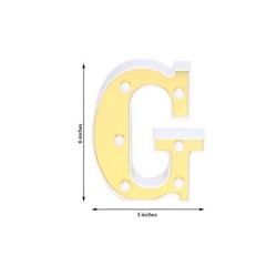 6″ tall GOLD G LED Lighted Marquee Letters Sign Party Wedding Events Decorations