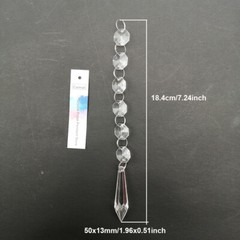 30pcs 50mm Long Cone Pendant Acrylic Bead Garland Chain Party Curtain Wedding