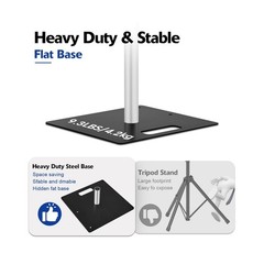 Pipe and Drape Backdrop Stand,8ft x 10ft Backdrop Stand, Adjustable Metal Hea…