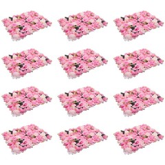 12* Artificial Rose & Dahlia Flower Wall Panels Bouquet Wedding Party Home Decor