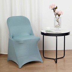 20 DUSTY BLUE FOLDING Stretch SPANDEX CHAIR COVERS Event Reception Decorations