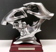 Bond of Marriage With This Ring Sculpture Engraved Plate With Proverbs 3:15