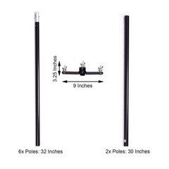 10 ft Double Cross Bars Mounting Hardware Backdrop Stand Kit Wedding Supplies