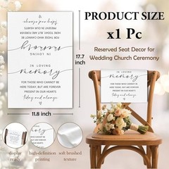Reserved Seating Cloth Weddings Memorials Family Events Ceremony Marking New
