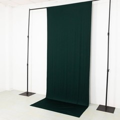 5 ft x 10 ft HUNTER GREEN 4-Way Stretch Spandex Divider Backdrop Curtain Wedding