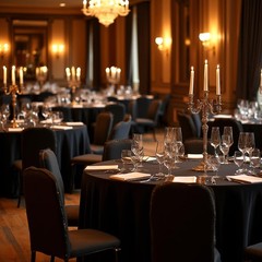 6-Pack Black Round Tablecloths 120 in for 5-6 Ft Round Tables | Stain-Resista…