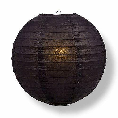 Quasimoon PaperLanternStore Decorative Paper Lantern – (Single, 14-Inch, Blac…