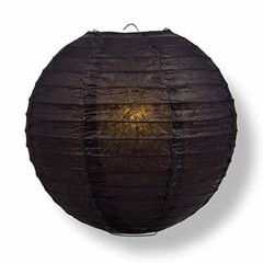 Quasimoon PaperLanternStore Decorative Paper Lantern – (Single, 14-Inch, Blac…