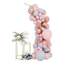 Ballon Arch Stand and 2 Flower Stands, Arch Backdrop Stand for Parties Wedding