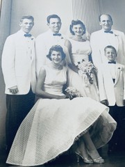 1950s Wedding Party 8×10 Photograph Chicago Family Bride Groom American Marriage