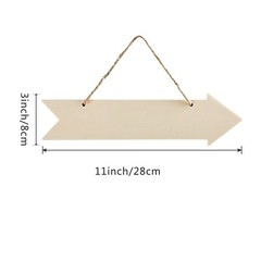 Rustic Arrow Wooden Sign Arrow Hanging Wood Wall Art Unfinished Ornaments for…