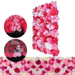 12pcs Artificial Rose Hydrangea Flower Wall Panels Wedding Party Decor 60 x 40cm